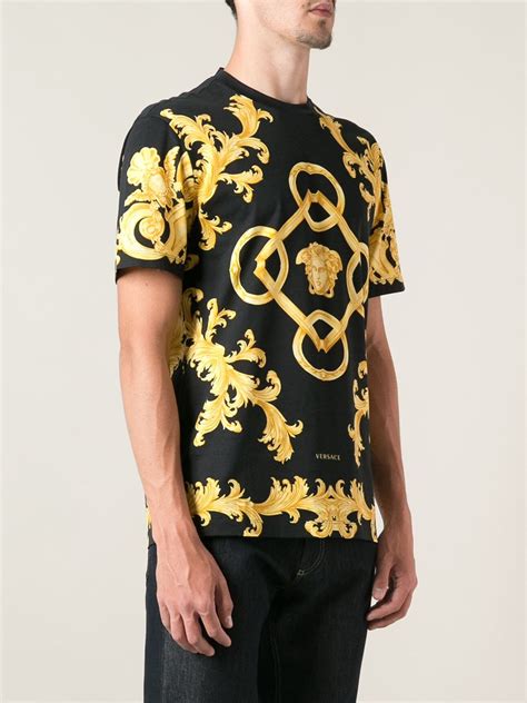 versace long sleeve t shirt mens|Versace collection men shirt sale.